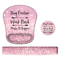 Haocoo Pink Mouse Pad Wrist Support, Keyboard Wrist Rest, Gel Wrist Rest For Computer Keyboard And Mouse Pad Set, Anti-Slip Base