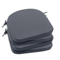 Outdoor Chair Cushions Set Of 4: Waterproof & Fade Resistant Patio Furniture Cushions - 17 X 16 X 2 Inch Non Slip Round Corner S