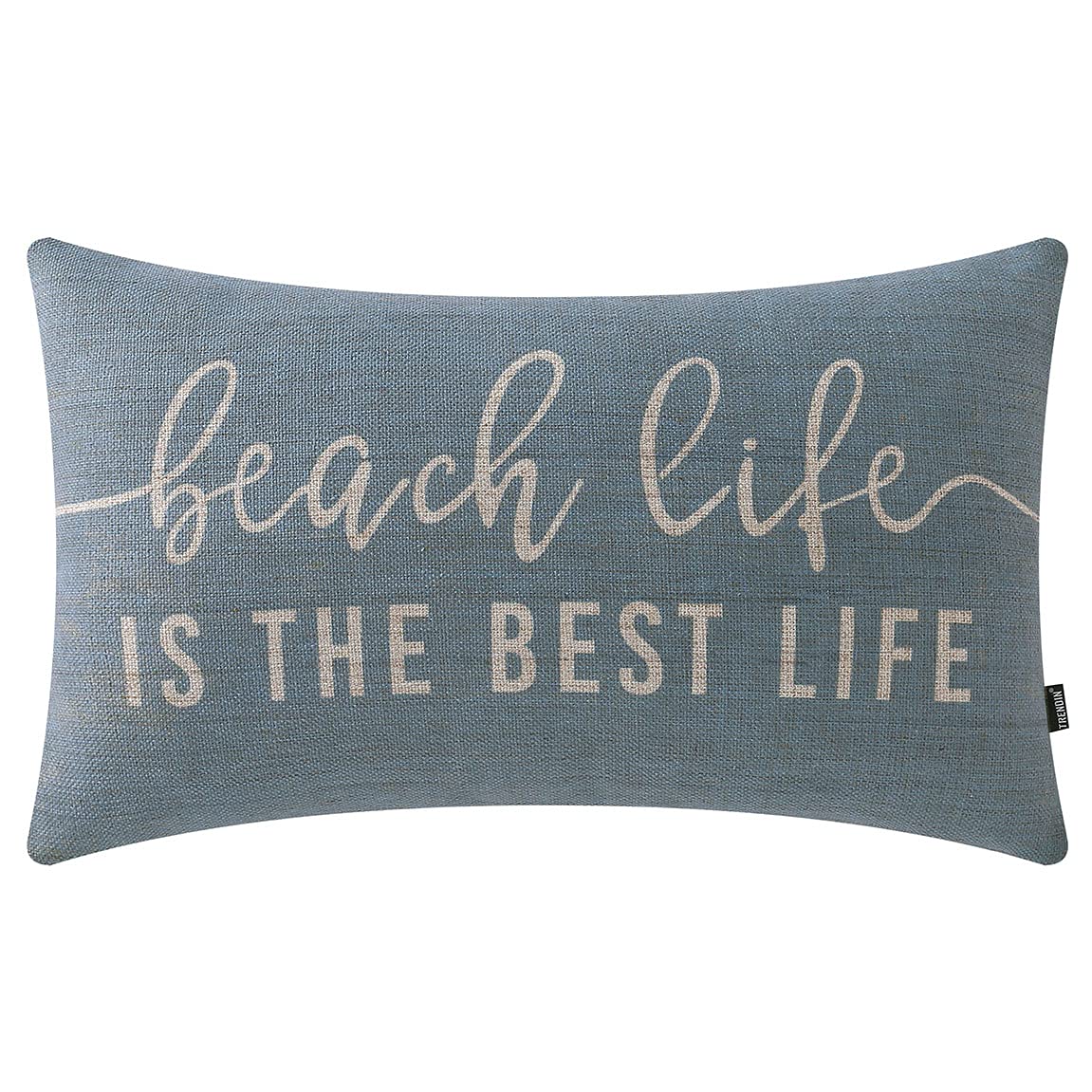 Trendin Beach Throw Pillow Covers 20X12 Inch Beach Life Is The Best Life Lumbar Pillowcase Vintage Nautical Decorations Linen Cu
