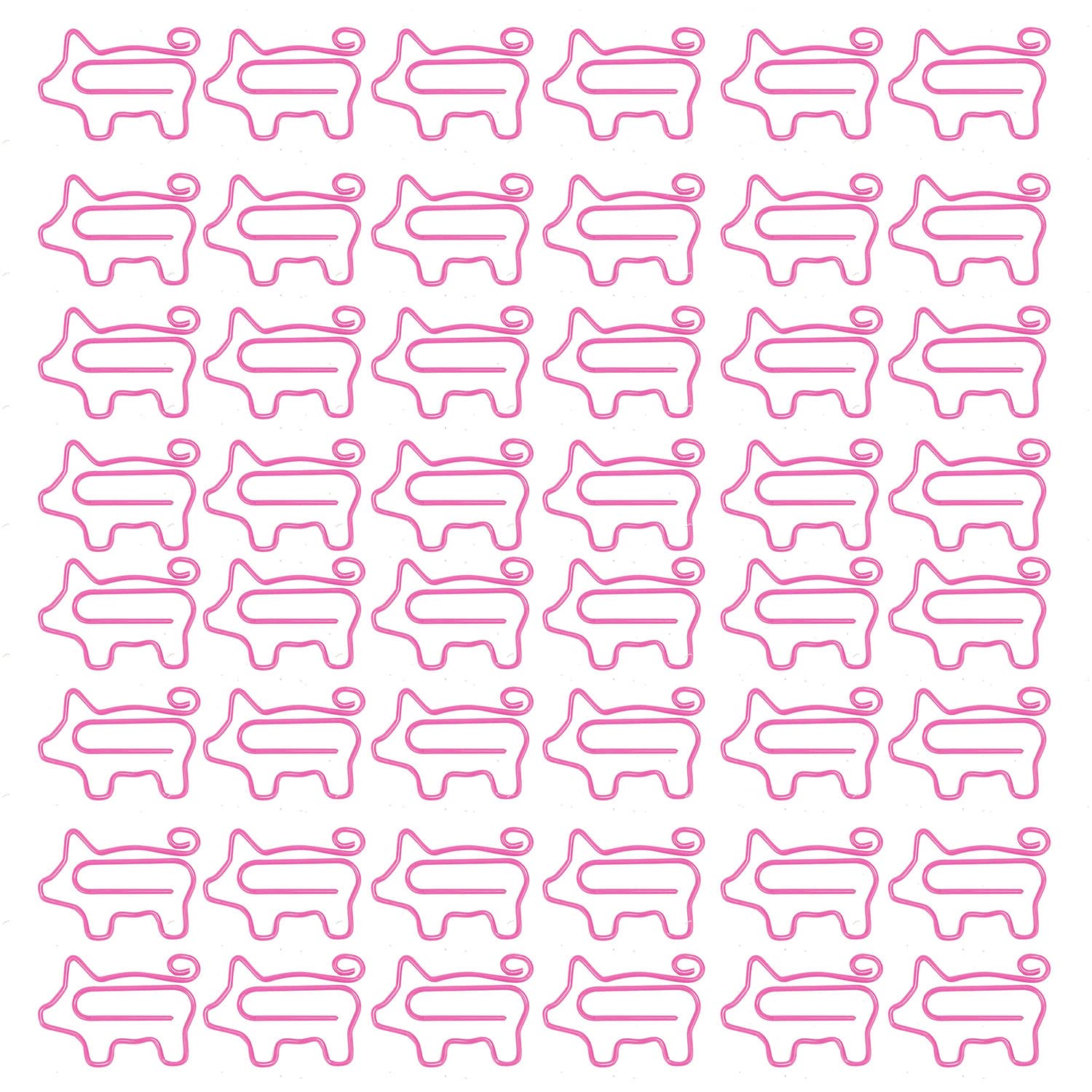 Raynag 50 Pieces Cute Pig Shaped Small Paper Clips Bookmark Clips For Office School Home,Pink