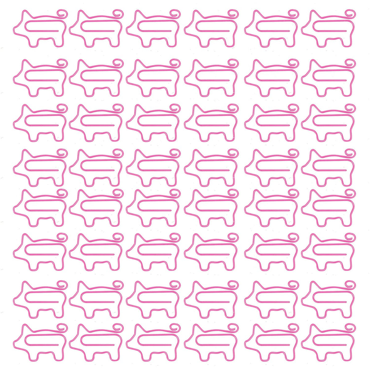 Raynag 50 Pieces Cute Pig Shaped Small Paper Clips Bookmark Clips For Office School Home,Pink