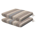 Honeycomb Outdoor Universal Seat Cushion Set, 18' X 17.5', Stripe Taupe Outdoor Chair Cushions