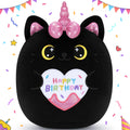 Happy Birthday Gift Black Cat Plush Toys-11' Black Cat Plushies Anime Plush-Kawaii Birthday Plushie Stuffed Animals Cute Plushi