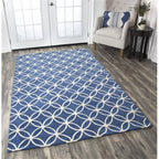 Rizzy Home Alora Decor Holland 10' X 14' Geometric Blue/Ivory Hand-Tufted Area Rug