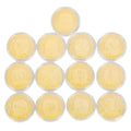 TINGKU Spanish Gold Wedding Unity Coins Set (13 Pcs), Storage Box with Book Collection Design for Wedding Ceremony, Bride Gift