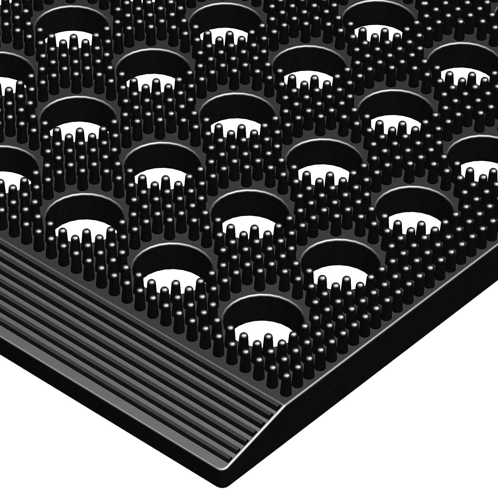 Mibao Front Door Mat, Heavy Duty All Weather Dirt Trapping Waterproof Non-Slip Drainage Welcome Entrance Doormat, Mud Mat For Ga