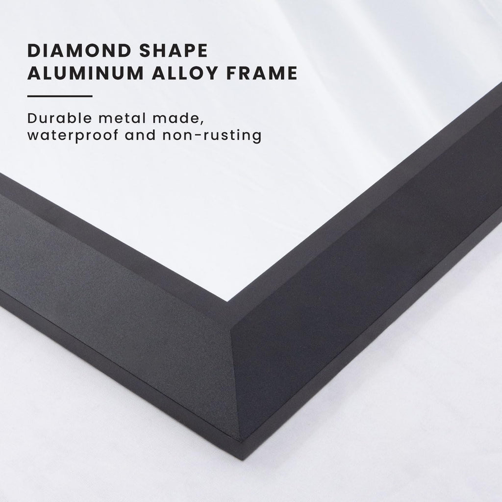 Amorho Black Bathroom Mirror, 40X30 Inch Thick Metal Framed Wall Mirrors For Over Sink, Bedroom, Living Room, Entryway, Rectangl