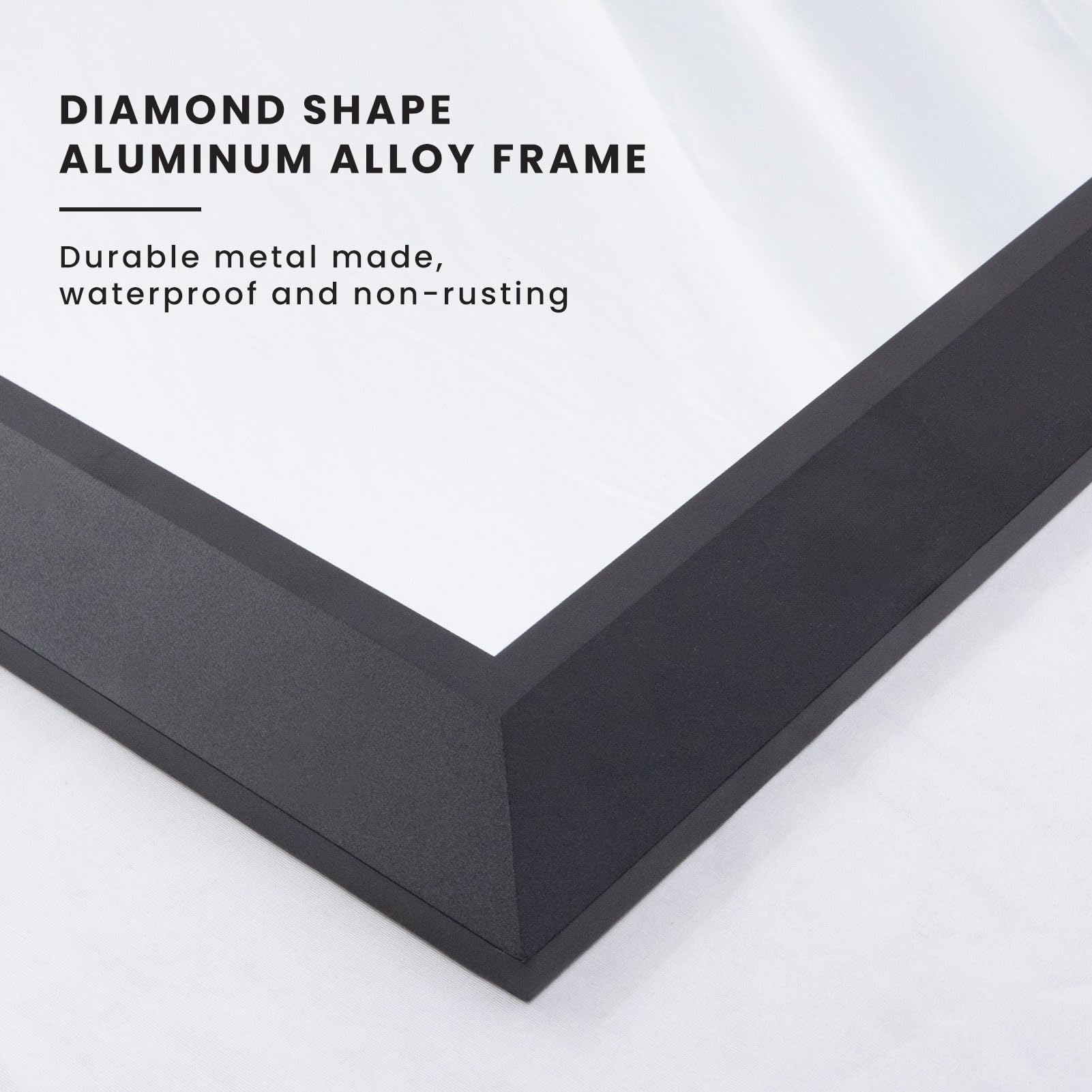 Amorho Black Bathroom Mirror, 40X36 Inch Thick Metal Framed Wall Mirrors For Over Sink, Bedroom, Living Room, Entryway, Rectangl