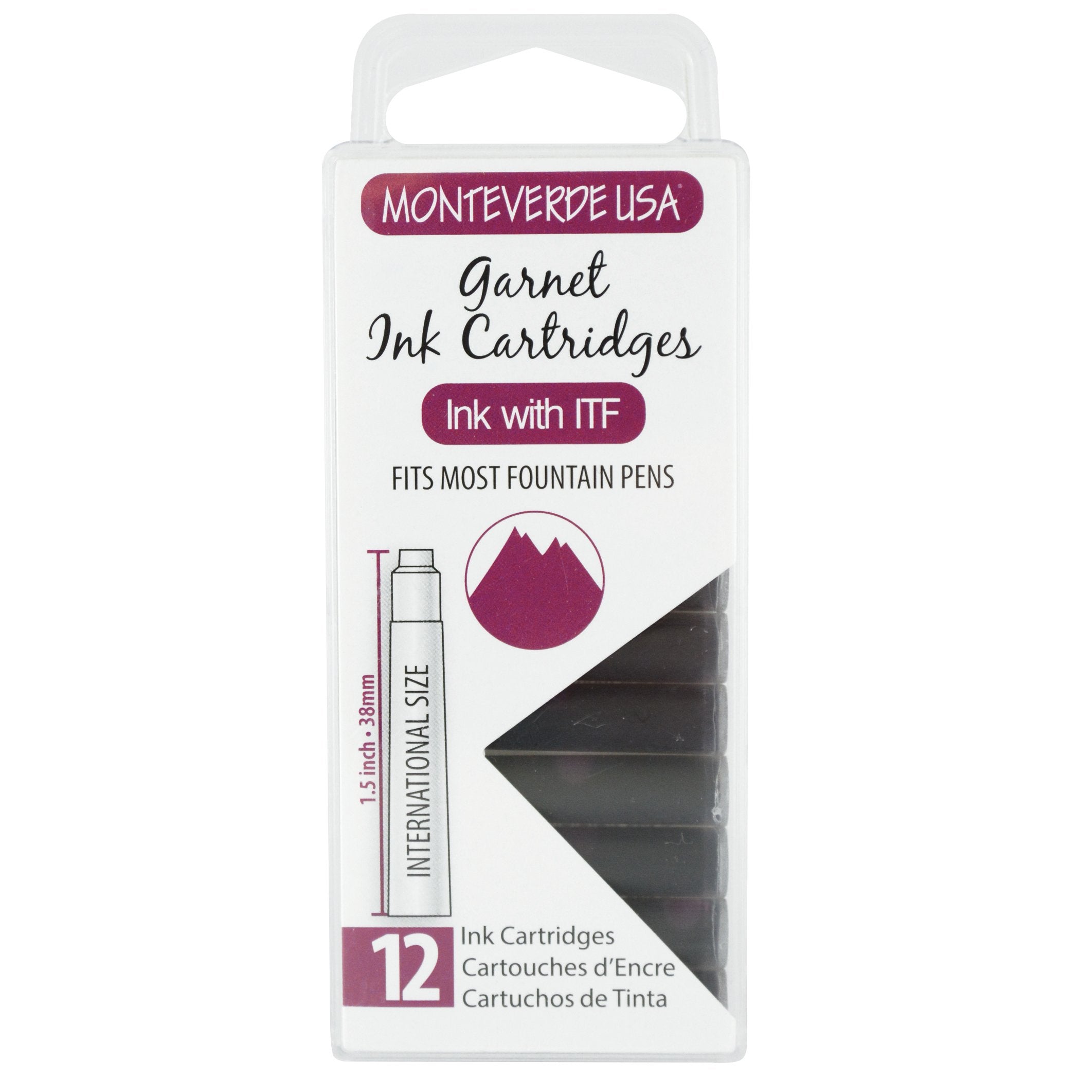 Monteverde Ink Cartridge (Standard Size), Garnet