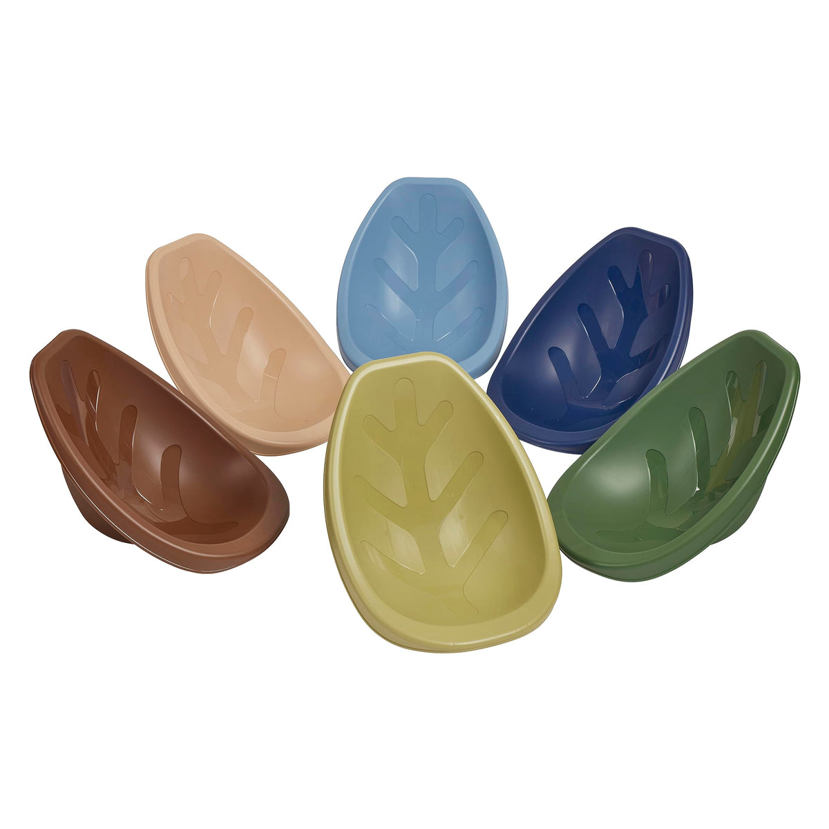 Ecr4Kids Leaf Floor Seat, Rocker Chair, Earthtone, 6-Piece