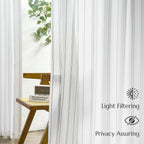 Jinchan Grey And White Striped Curtains 90 Inches Long For Living Room Bedroom Grey On White Curtains Pinstripe Curtains Privacy Light Filtering Rod Pocket Modern Window Curtains Set 2 Panels