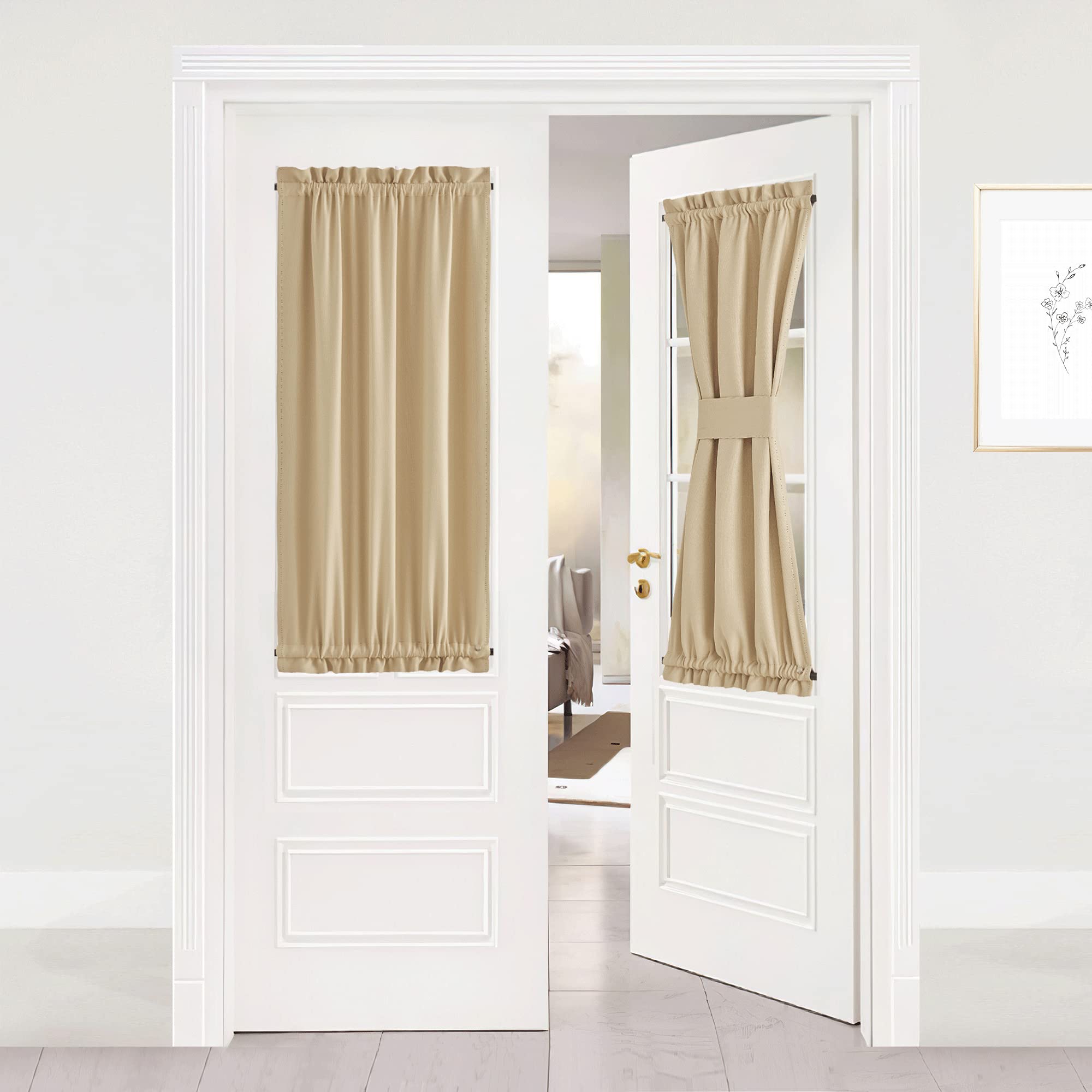 NICETOWN Side Lights Front Door Curtain - Entry Way Decor Room Darkening French Sliding Door Thermal Privacy Window Treatment Dr