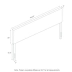 Furinno Roanne Plain Headboard, King, Fog