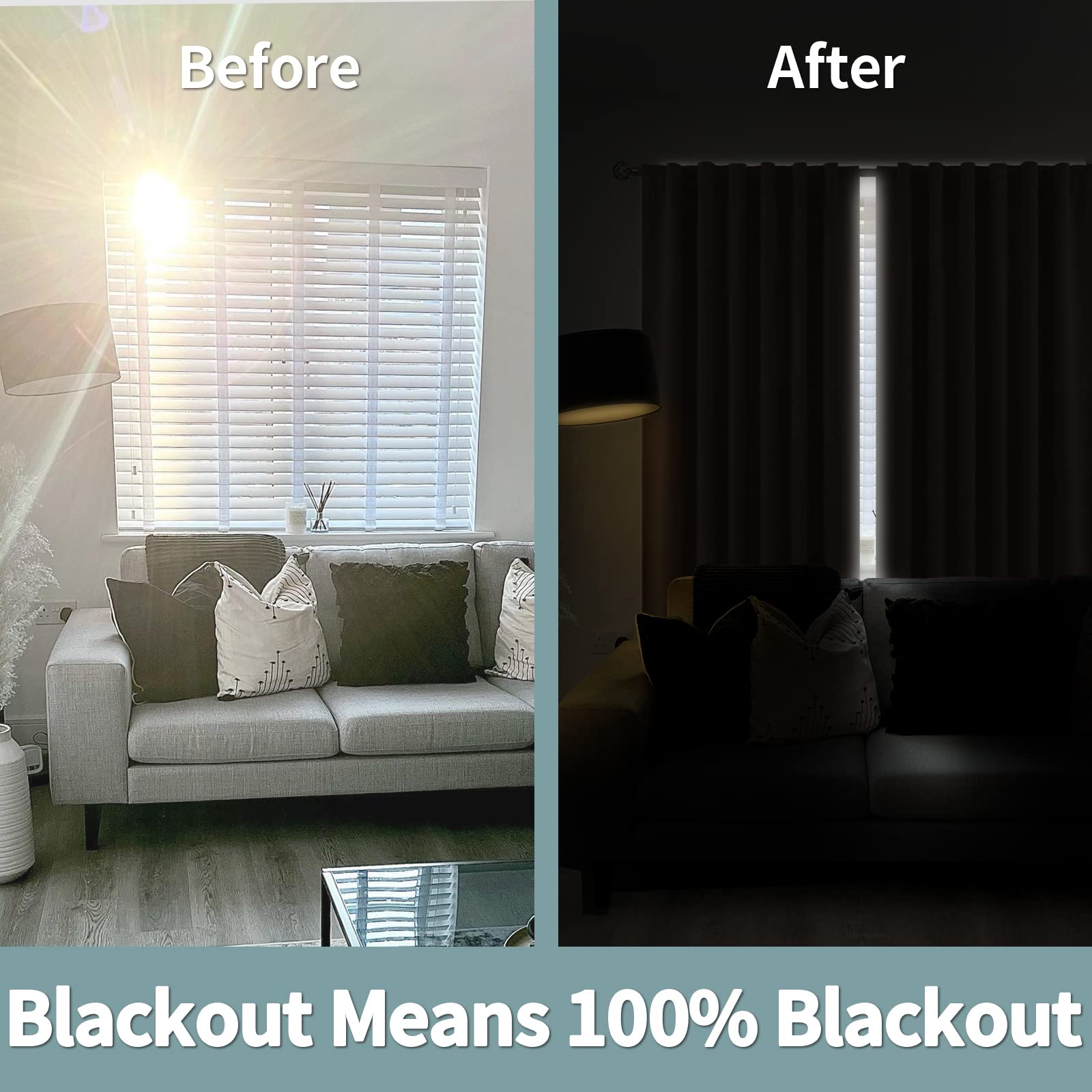 Bgment 100% Room Darkening Thermal Insulated Blackout Curtains 54 Inches Long With Liner, Rod Pocket And Back Tab Double Layer Noise Reduce Curtains For Bedroom (52 X 54 Inch, 2 Panels, Taupe)