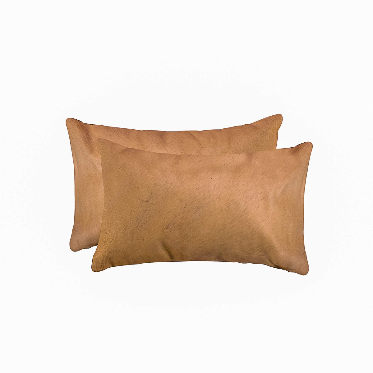 HomeRoots Cowhide, Microsuede, Polyfill 12' x 20' x 5' Tan Cowhide Pillow 2 Pack