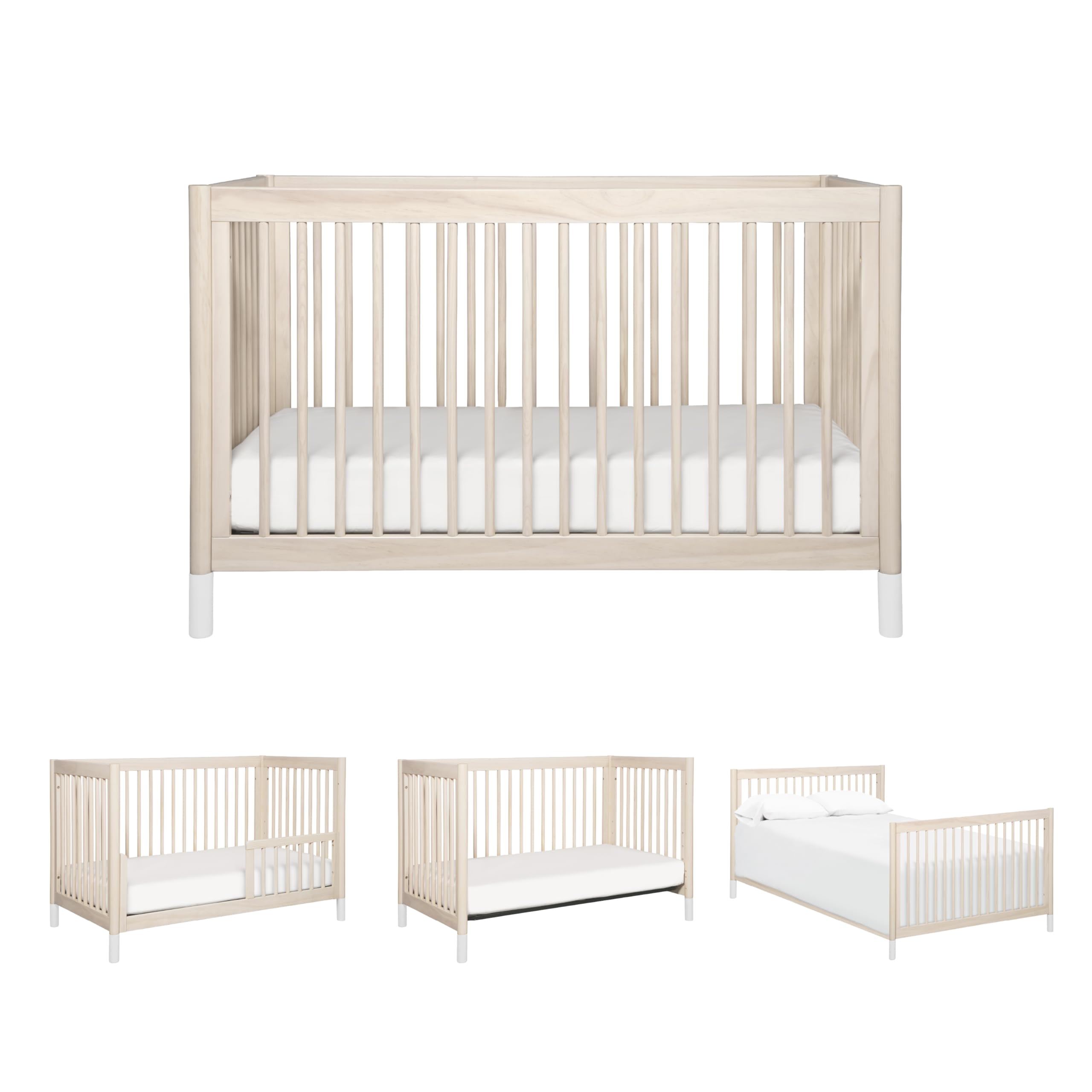 Babyletto Gelato 4-in-1 Convertible Baby Crib with Wooden Toddler Bed, Daybed & Full-Size Bed Conversion - GREENGUARD Gold Certi