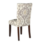 Homepop Parsons Classic Upholstered Accent Dining Chair, Set Of 2, Taupe And Cream Medallion