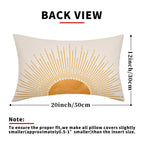 Sun Sunrise Sunshine Lumbar Pillow Covers 12X20 Inch Sunset Boho Abstract Rectangular Pillow Cases Mustard Yellow Bohemian Throw
