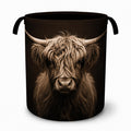 Highland Cow Laundry Basket Large Laundry Hamper Foldable with Handles Oxford Cloth Portable Clothes Storage Basket Toy Organize