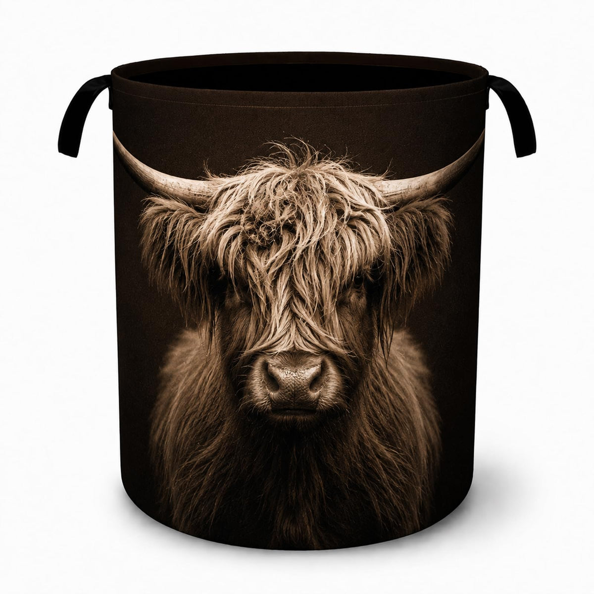Highland Cow Laundry Basket Large Laundry Hamper Foldable with Handles Oxford Cloth Portable Clothes Storage Basket Toy Organize