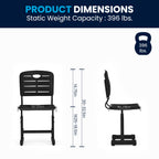 Flash Furniture Adjustable Height Black Student Chair With Black Pedestal Frame
