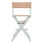 Casual Home Director'S Chair ,White Frame/Tan Canvas,30" - Bar Height