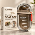 VUCVOLH Travel Soap Case Box with Lid | Leakproof Portable Soap Holder Saver Dish with Removable Drain Tray & Secure Latch | Wat
