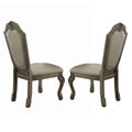 ACME Chateau de Ville Side Chair (Set-2) - - PU & Antique White