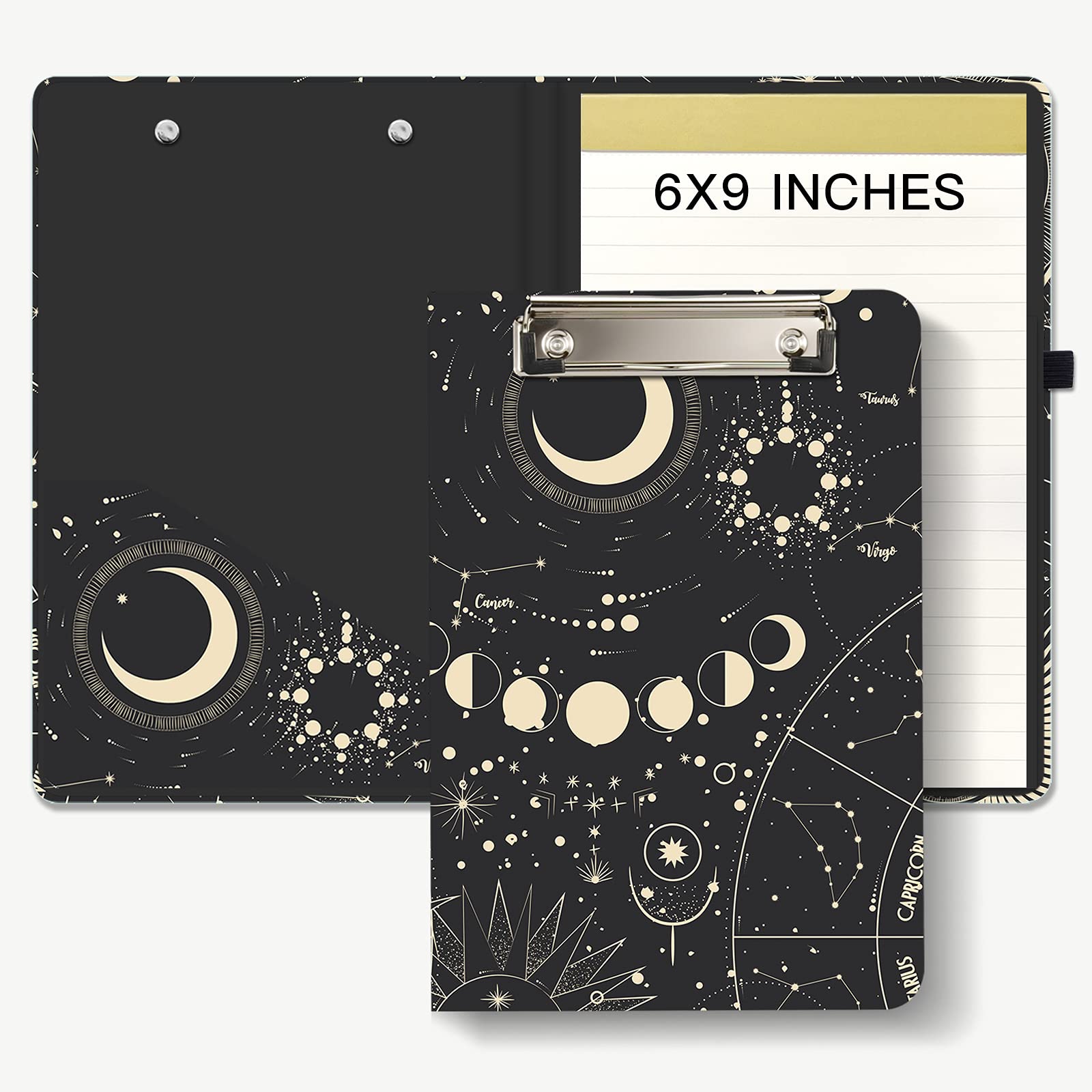 Hongri Mini Clipboard Folio With Refillable Lined Notepad And Interior Storage Pocket For Students, Classroom, Office, Women, Ma