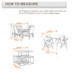 Patioasis Cover For Patio Furniture Table And Chairs Cover Square 92 X 92 Inch 600D Tough Canvas Waterproof Square Lawn Patio Set Cover