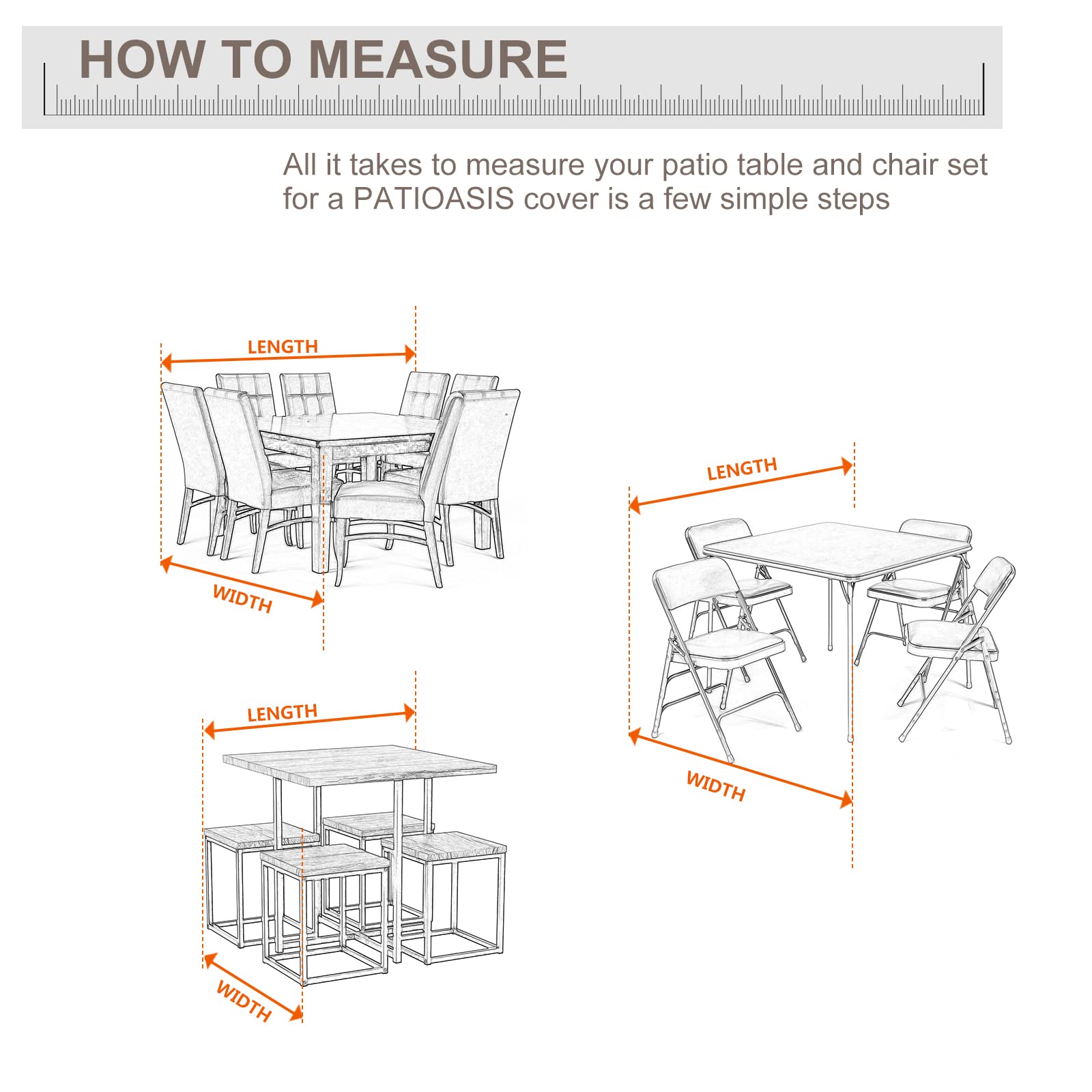 Patioasis Cover For Patio Furniture Table And Chairs Cover Square 92 X 92 Inch 600D Tough Canvas Waterproof Square Lawn Patio Set Cover