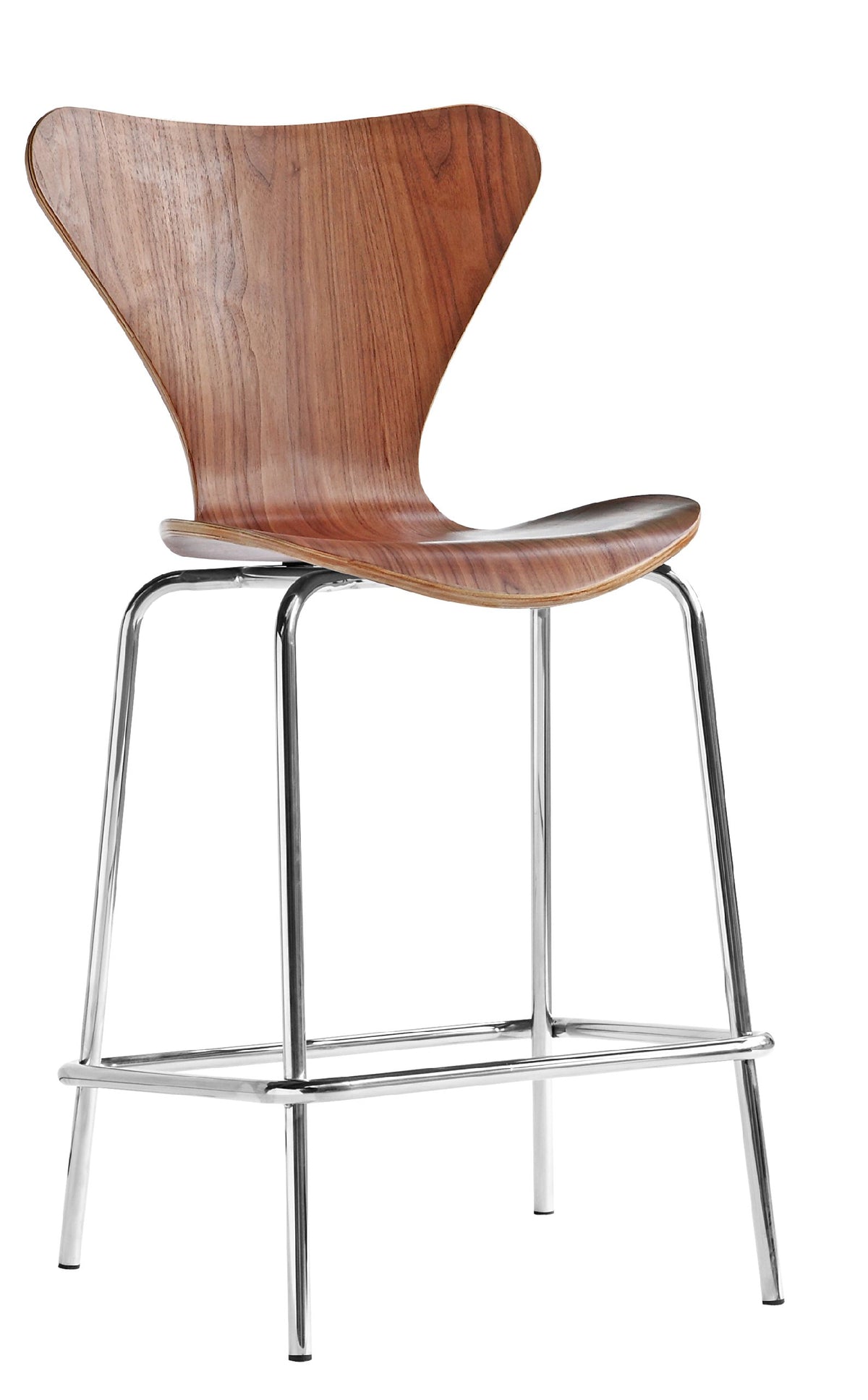 Fine Mod Imports Jays Counter Stool, Walnut