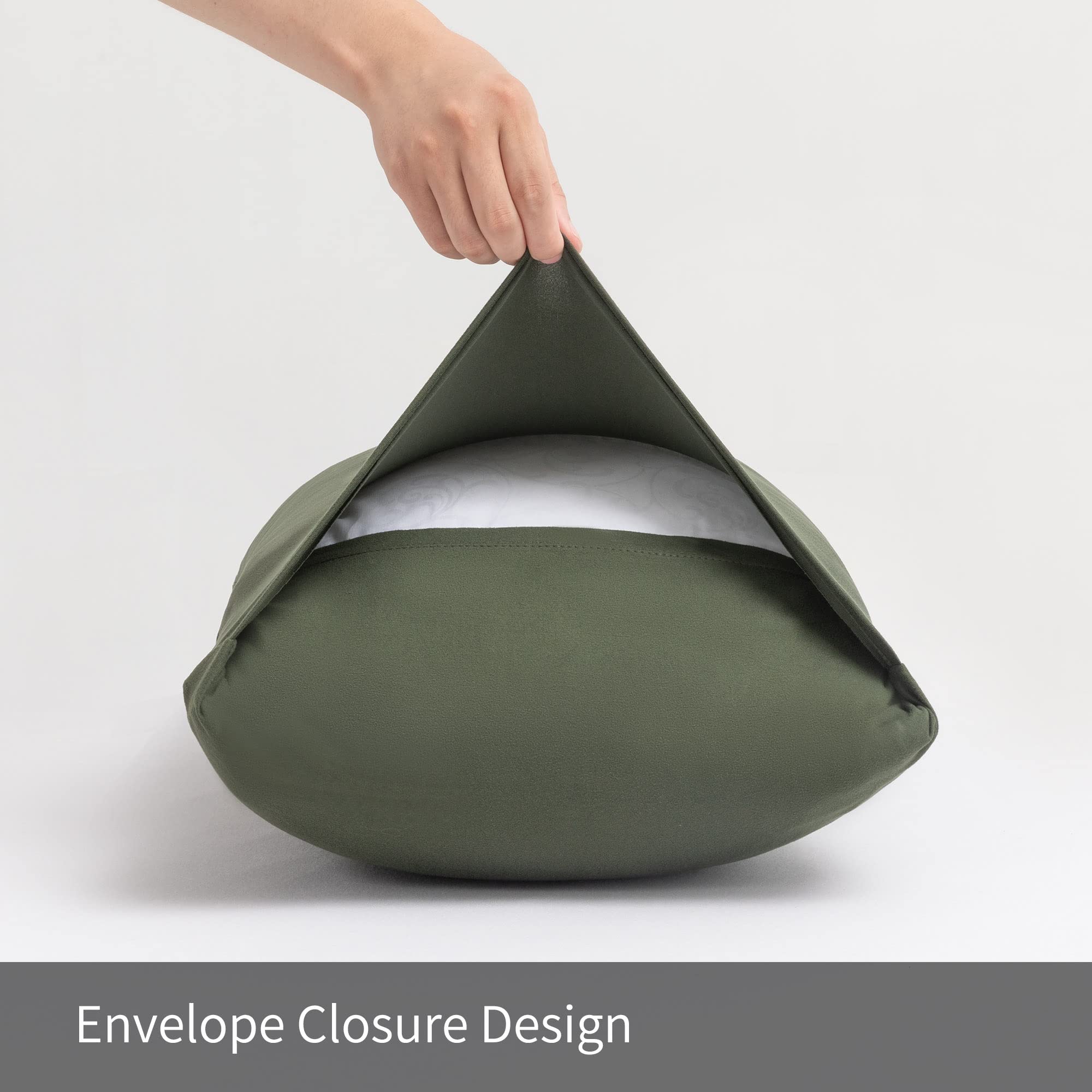 Stretch Pillow Cases King - Jersey Knit & Envelope Closure Pillowcases With Ultra Soft T-Shirt Like Polyester Blend - King Size