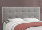 HomeRoots Beddings 64'.25' x 85'.25' x 45' Grey Linen - Queen Size Bed