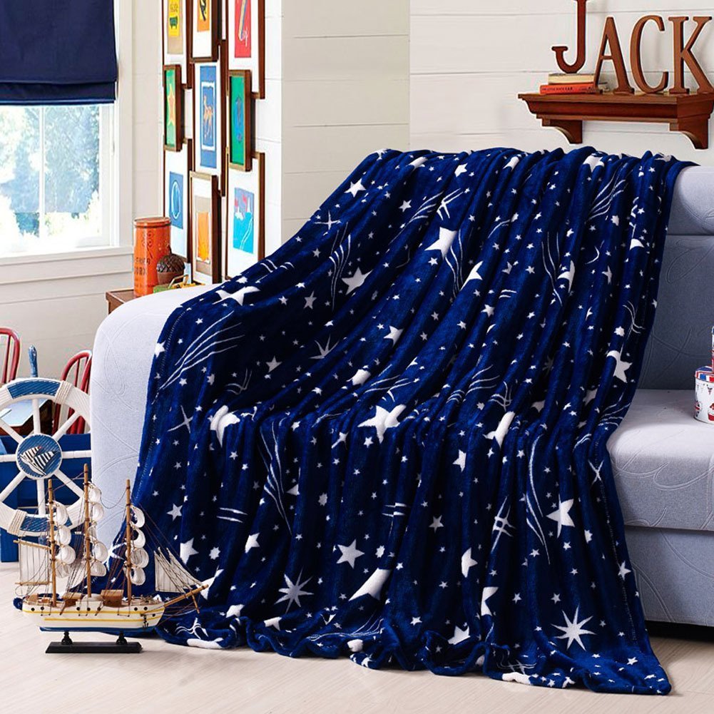 Chezmax Throw Blanket Ultra Soft Blanket Quilt Lightweight Plush Fleece Bed Blanket Cozy Fuzzy Blanket, All Season Breathable Wa