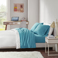 Intelligent Design Cotton Blend Jersey Knit Queen Bed Sheets , Coastal Cotton Bed Sheet , Teal Bed Sheet Set 4-Piece Include Fla