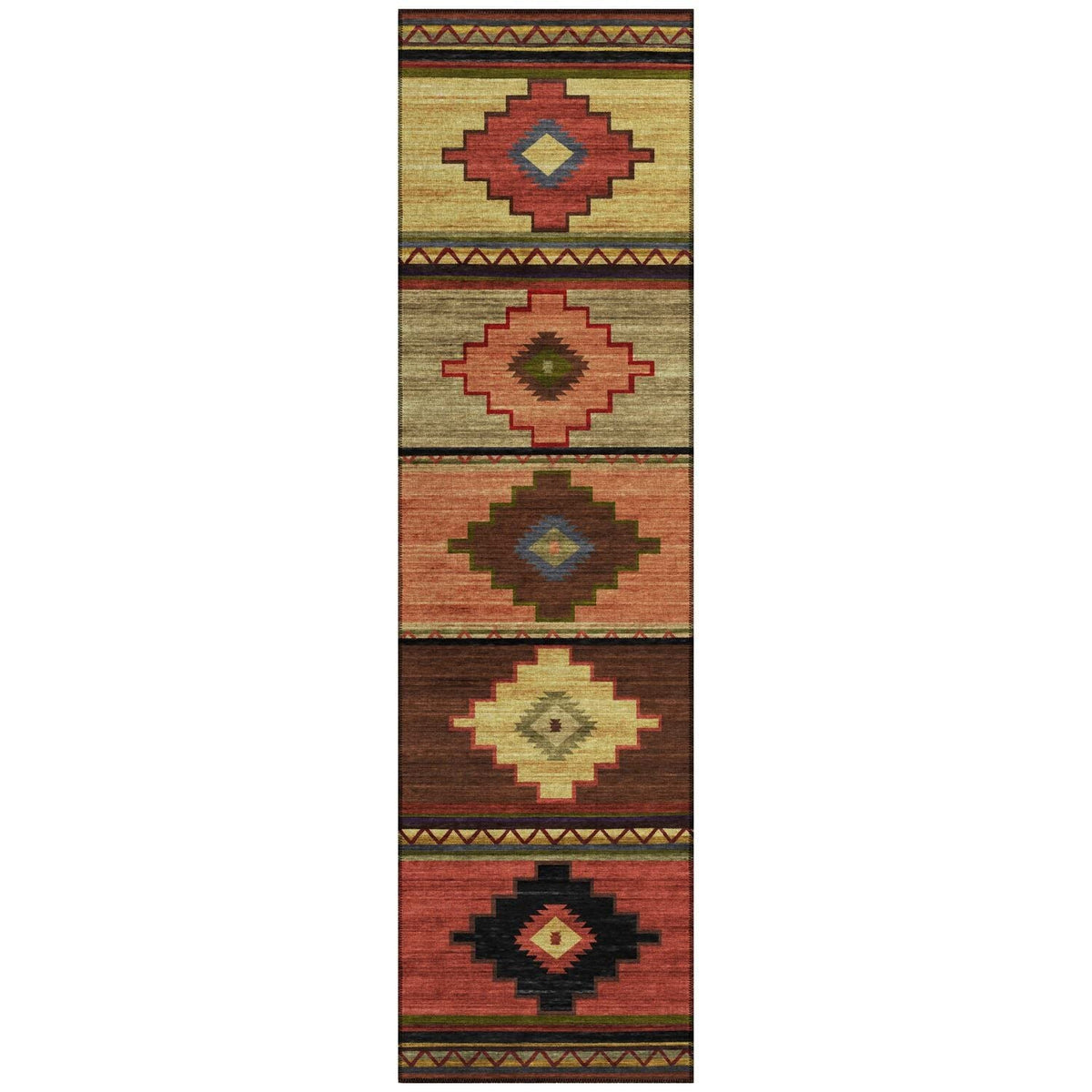 Phoenix Ph1 Brown Southwestern Rug Runner 2' 3&quot; X 7 ' 6&quot;