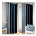 Kiara Creations 2 Piece Opaque Solid Shaded Heavy Polyester Grommet Curtains for Long Door 8 Feet, Black