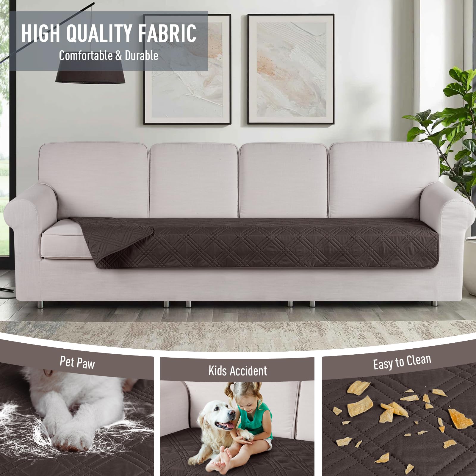 Taococo Reversible Couch Seat Cover For Dogs Pets Couch Cover For Chaise Sectional Sofa U Shape Sofa Furniture Protector Sofa Sl