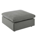 Modway Commix Outdoor Patio Overstuffed Sectional Sofa Ottoman in Charcoal