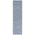Safavieh Courtyard Collection 2' 3' X 12' Ivory/Navy Cy8734 Indoor/ Outdoor Easy Cleaning Patio Backyard Mudroom Runner Rug