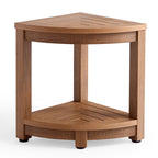 Corner Shower Stool for Shaving Leg, Waterproof Bathroom Shower Bench Seat for Inside Shower, Poly Lumber Plastic Shower Chair S
