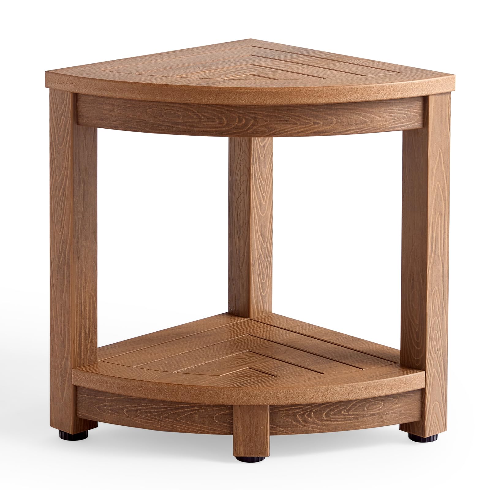 Corner Shower Stool for Shaving Leg, Waterproof Bathroom Shower Bench Seat for Inside Shower, Poly Lumber Plastic Shower Chair S