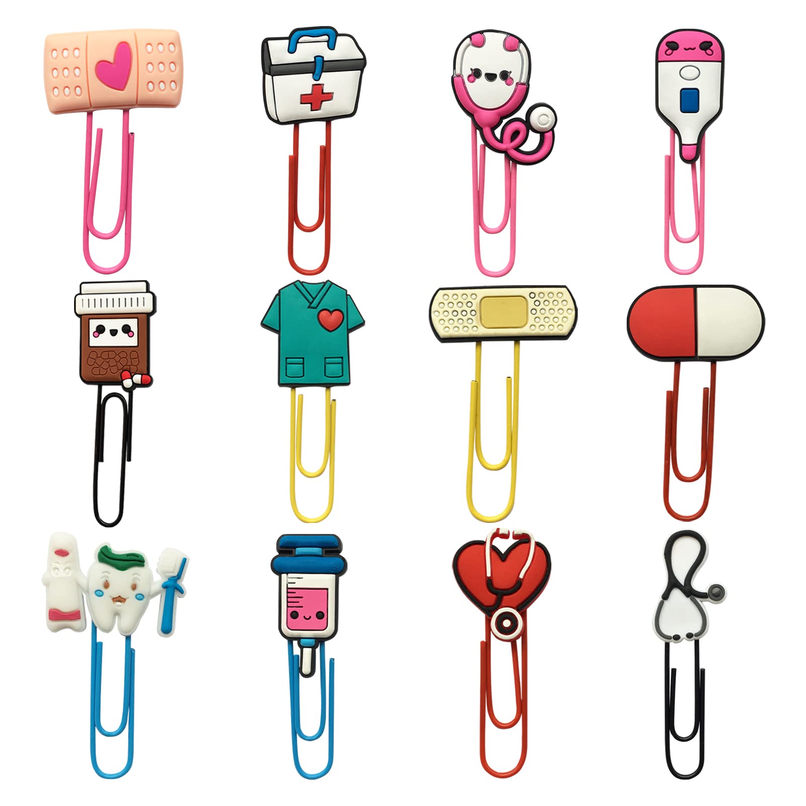 Cute Bookmark Cartoon Bulk Bookmarks With Colorful Paperclip For Pagination Organize Folder Unique Bookmarks Gifts For Girls Stu