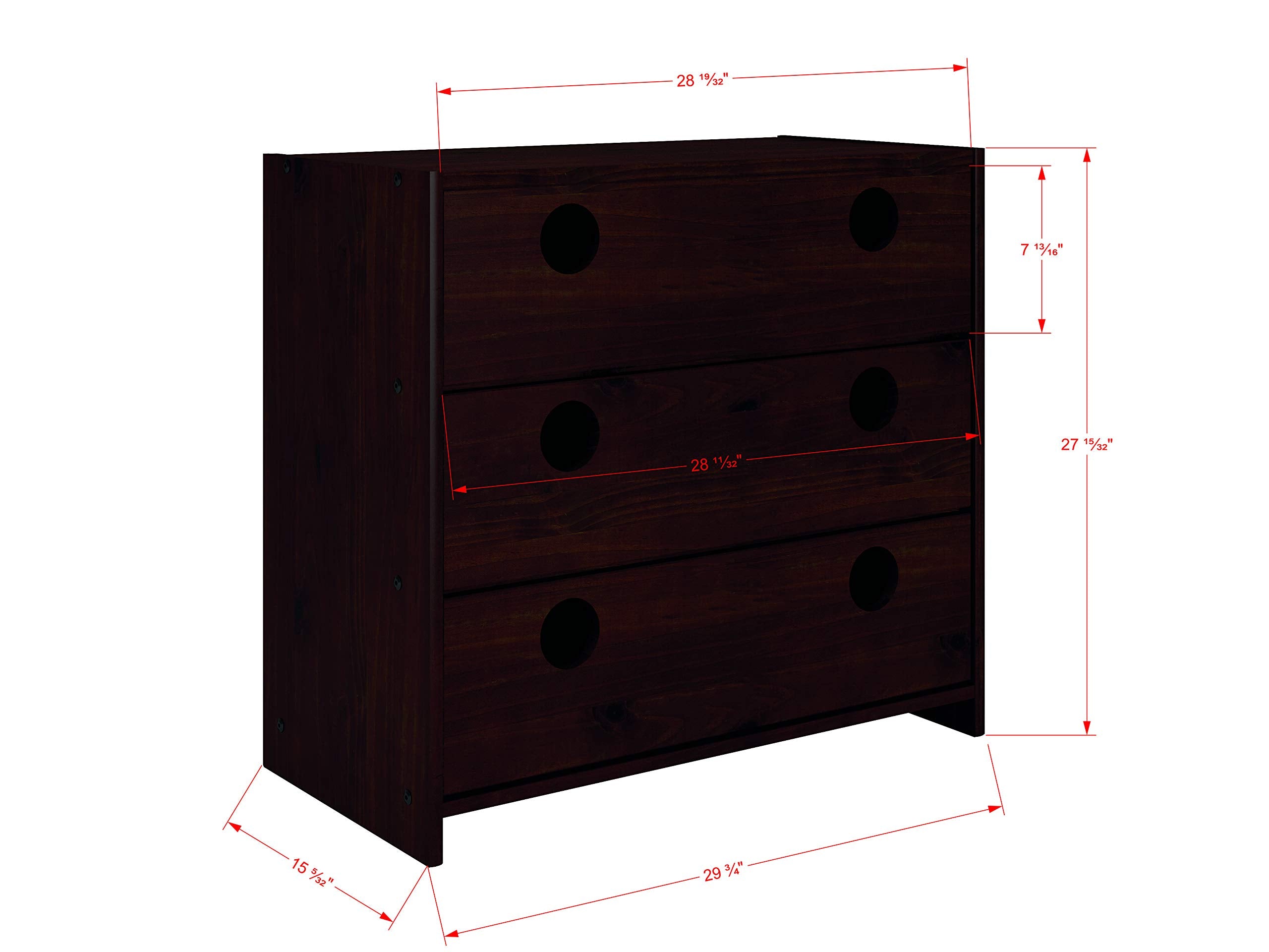 Donco Kids 3 Drawer Circles Chest