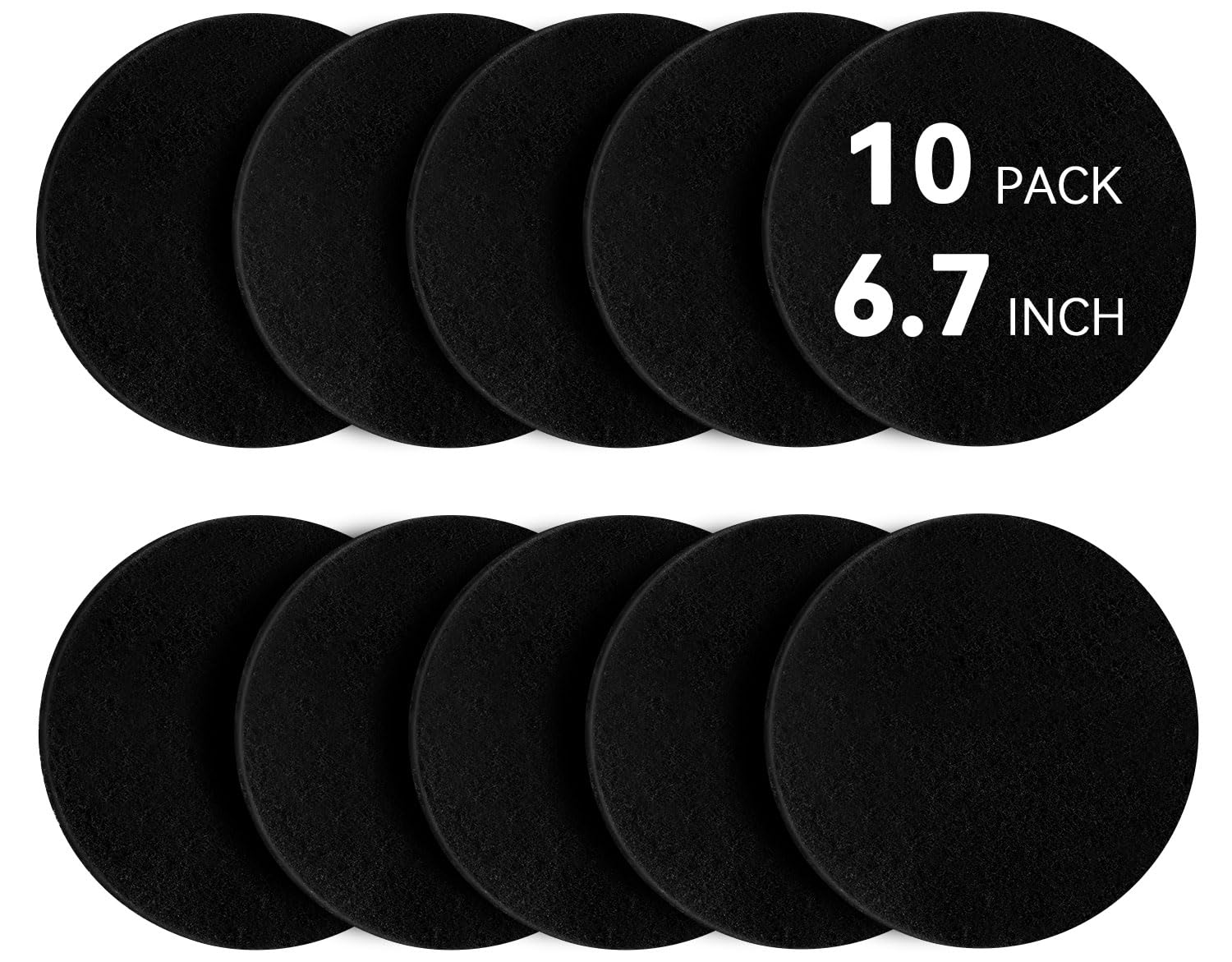 Buoauha 10 Pack Charcoal Filters for Compost Bucket, Compost Filters for Countertop Bin, Odor-Absorbing Activated Charcoal Repla