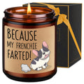 LEADO Candles, Frenchie Gifts for Women, Men - Funny Bulldog Gifts for Frenchie Owners, Frenchie Dad, Frenchie Mom Gifts - Valen