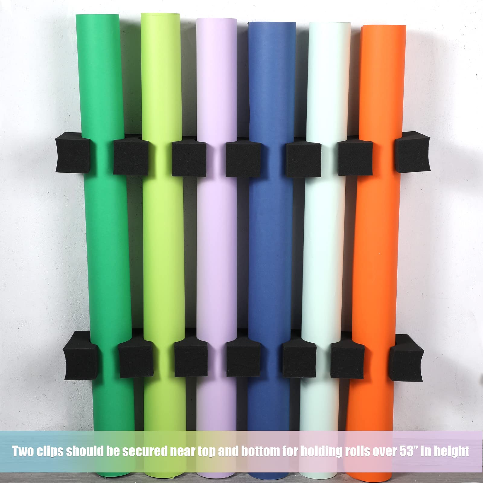 Colarr 2 Sets Seamless Paper Storage Clip Photo Backdrop Storage Rack 33 X 3 X 6 Inches Wall Mount Backdrop Holder Paper Rack Fo