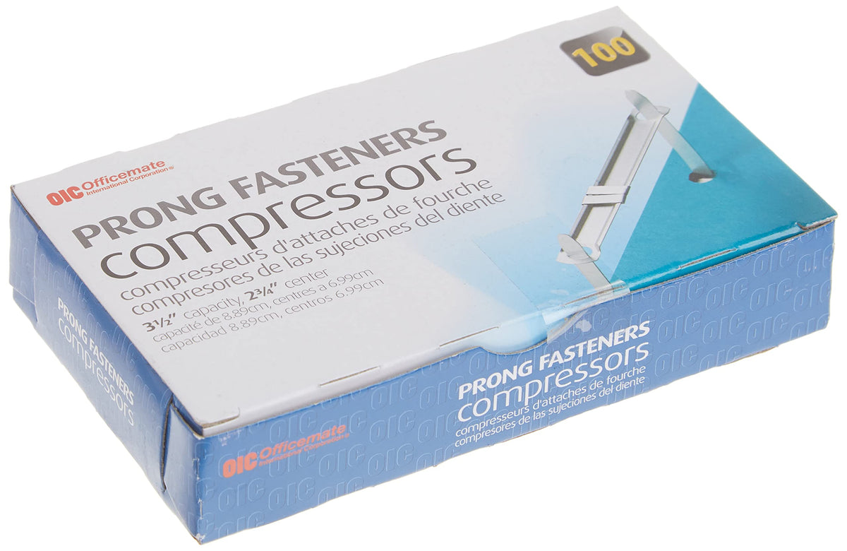 Officemate Prong Fastener Compressors, Silver