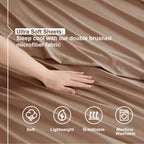Nestl King Size Sheets Set - 4 Piece King Sheets, Deep Pocket, Hotel Luxury, Extra Soft, Breathable And Cooling, Taupe King Bed Sheets